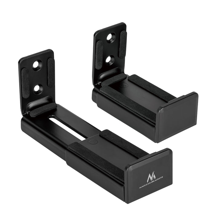 Soporte de pared universal para Soundbar Altavoz Soporte de pared Caja de fijación Profundidad ajustable 90~154mm hasta 15kg 2x Soportes Par