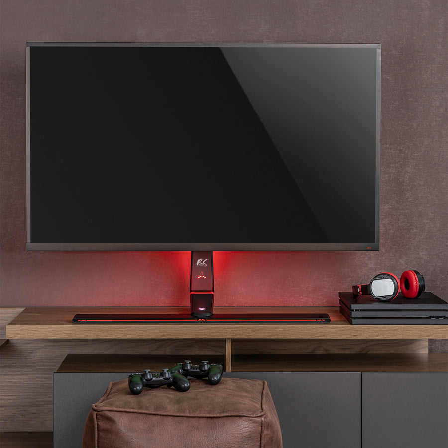 Soporte para monitor gaming NanoRS, altura ajustable, LED RGB, 32-55", VESA máximo 400x400, máximo 40 kg, RS167