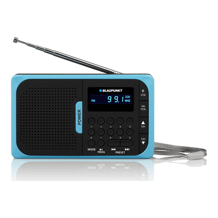 Rádio FM portátil com reprodução de MP3 USB/SD Blaupunkt PR5BL