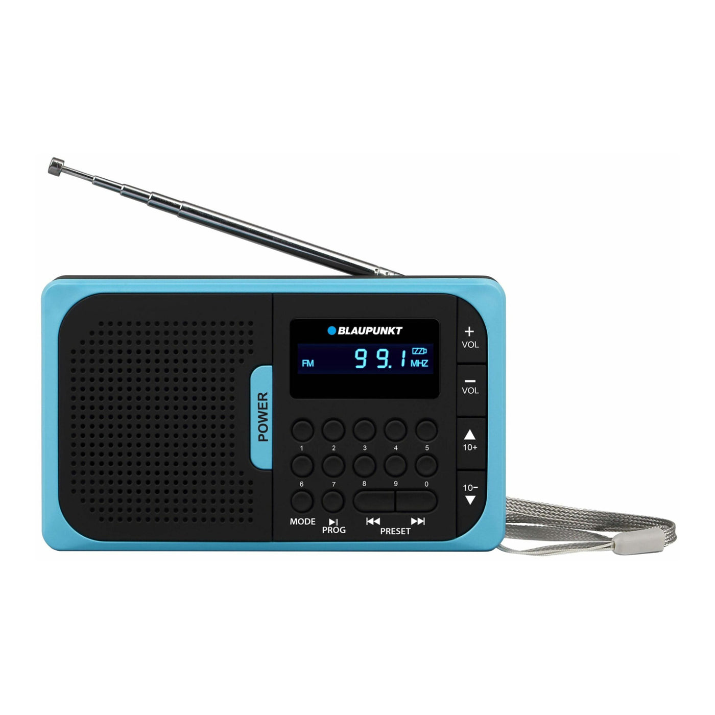 Radio FM portátil con reproducción MP3 USB / SD Blaupunkt PR5BL