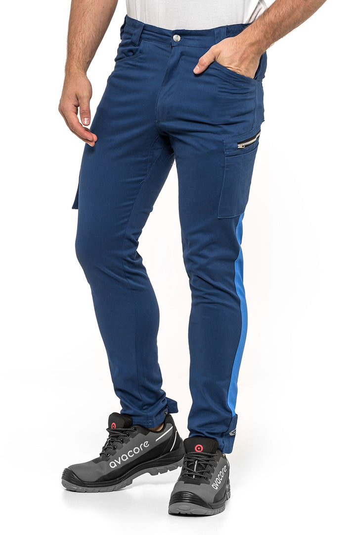 Calça de trabalho masculina AVACORE TUBBOS AZUL Tamanho 50