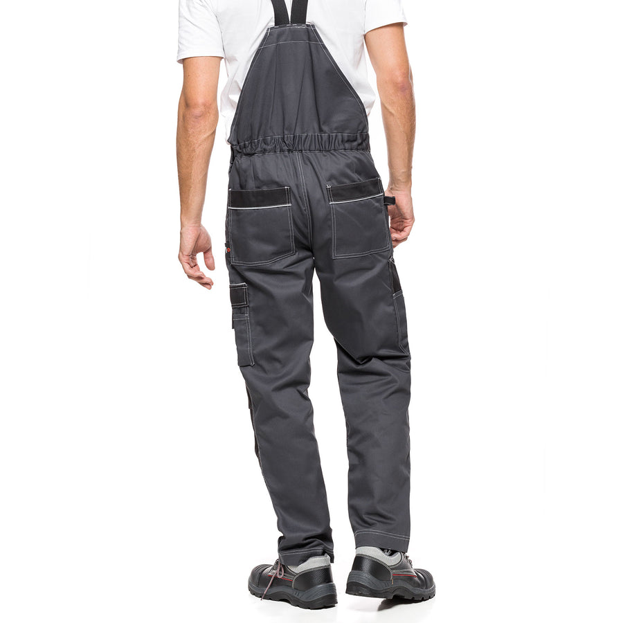Macacão de trabalho masculino tamanho 52 (94-98) HELIOS GREY-BLACK BIB