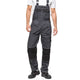 Macacão de trabalho masculino tamanho 52 (94-98) HELIOS GREY-BLACK BIB