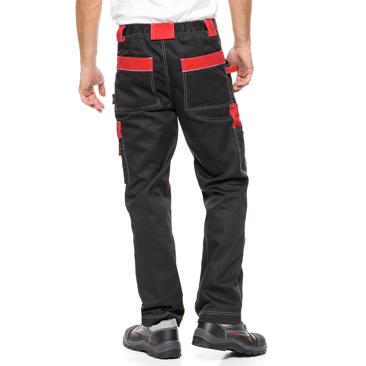 Calça de trabalho tamanho 48 (86-90) HELIOS PRETO / VERMELHO