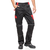 Calça de trabalho tamanho 50 (90-94) HELIOS PRETO / VERMELHO