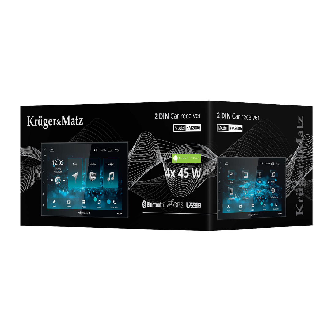 Auto-rádio Kruger&amp;Matz KM2006 com tela de 7", sistema Android 10