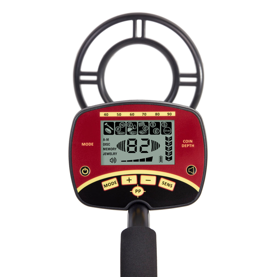 Detector de Metales Trapper con bobina de búsqueda impermeable de 240mm y pantalla LCD Modo DISC Detector de Metales Pinpoint Inalámbrico a pilas