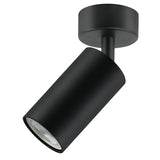 Lámpara de techo/pared Maclean, spot, móvil, aluminio, 1xGU10, 55x100mm, negro mate, MCE451 B