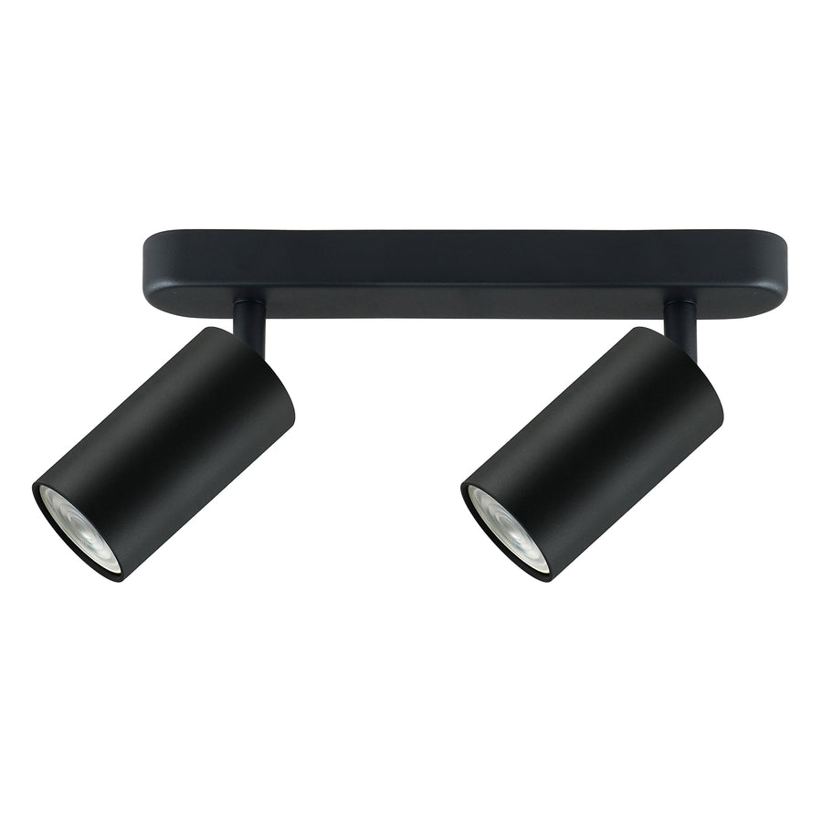 Lámpara de techo/pared de Maclean, spot, móvil, aluminio, 2xGU10, 55x100mm, negro mate, MCE452 B
