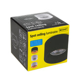 Candeeiro de embutir no teto com casquilho GU5.3 MR16 para lâmpadas LED e halógenas até 35W 70x40mm Foco de embutir em alumínio redondo branco