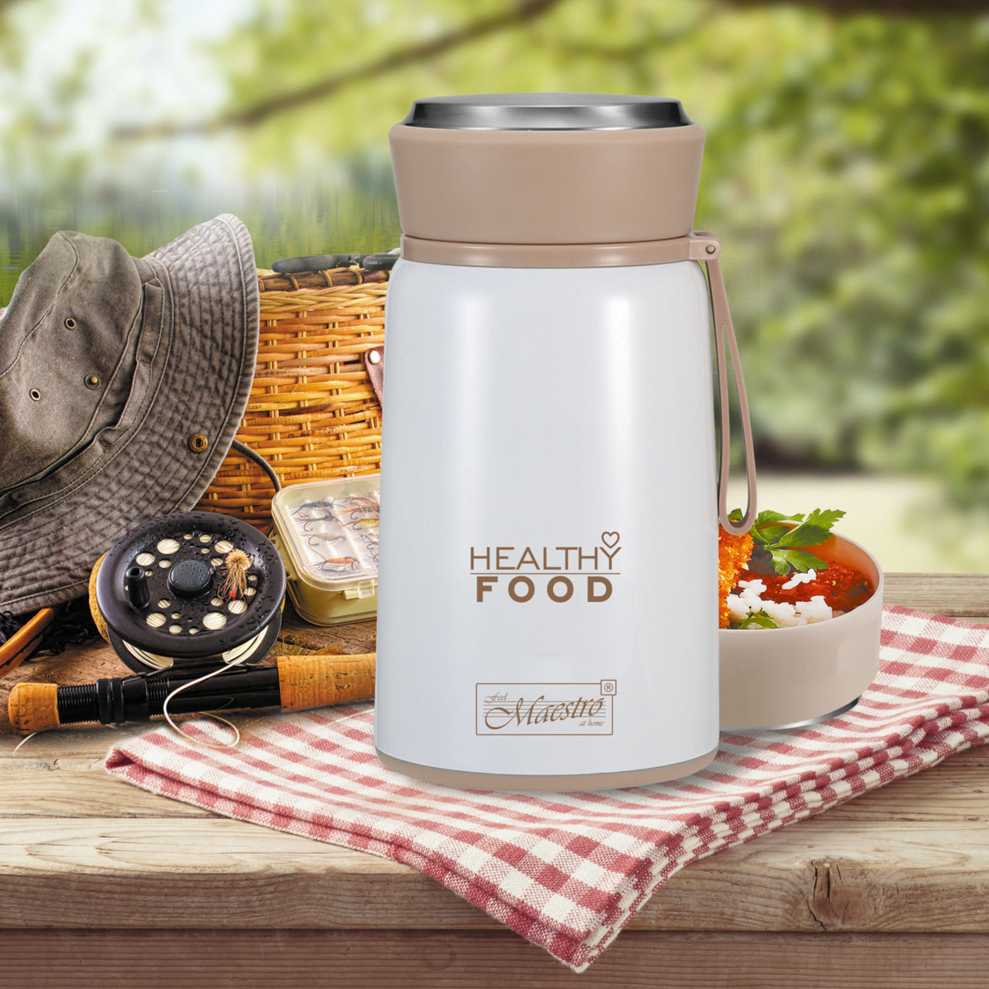 Recipiente para alimentos Thermos Recipiente para alimentos Thermos de acero inoxidable incl. cuchara plegable 530ml