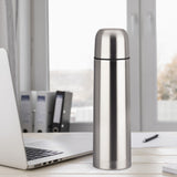 Garrafa isolada em aço inoxidável com copo e bolsa de transporte para bebidas quentes ou frias (750ml)