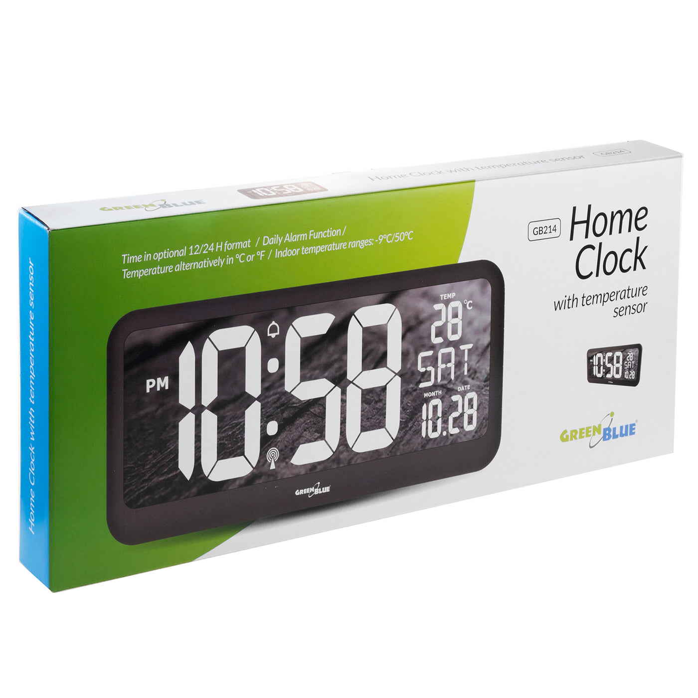 Comprar Sensor de sonido iluminado LCD Digital mesa despertador calendario  visualización de temperatura