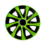 Tampões universais 15" Drift Extra Verde/Preto 4 peças