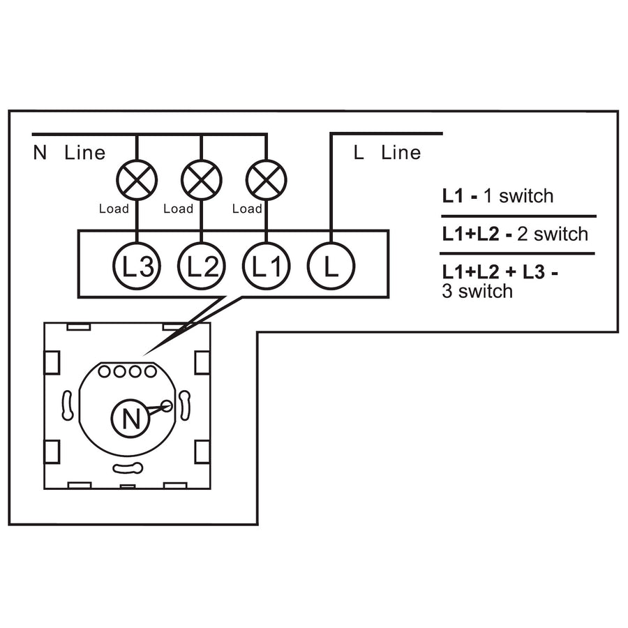 Interruptor de luz táctil Maclean, simple, SMART, Tuya APP, vidrio, blanco con iluminación de botón redondo, 86x86mm, MCE715W