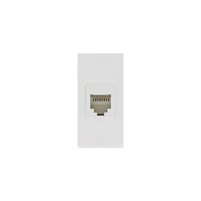 CAT.6 LAN Tomada de alimentação de rede universal Tomada de parede modular Tomada de parede embutida (tomada de alimentação LAN, branca)