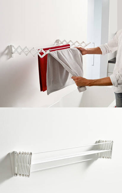 Secador de roupa dobrável branco Toalheiro dobrável branco