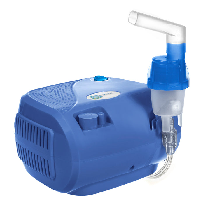 Máscara de compressor de nebulizador de terapia de aerossol inalador para adultos e crianças azul