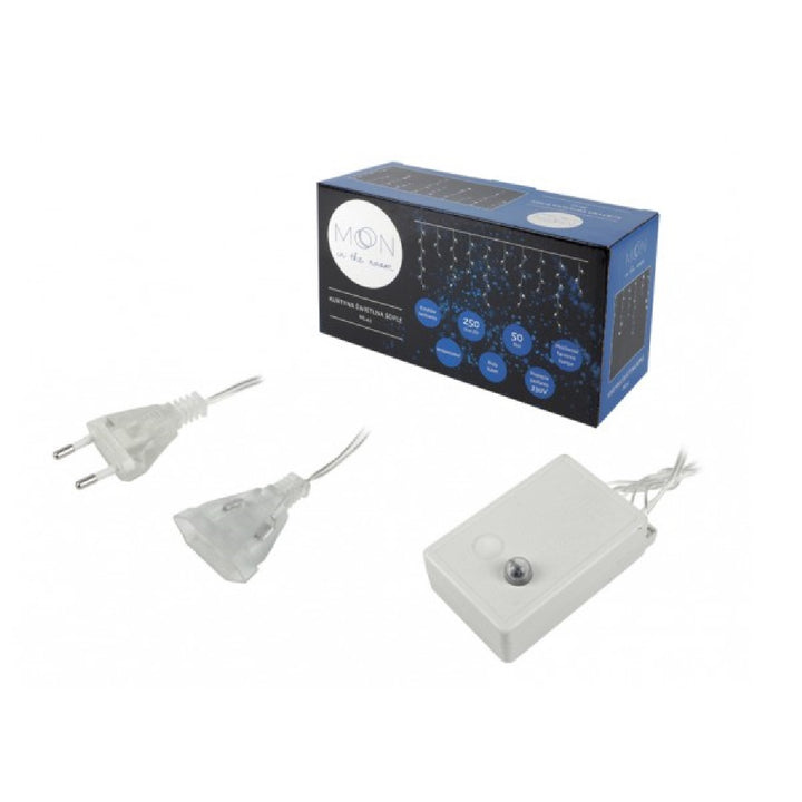 ML42N Cortina de Luces LED de Hada 5m 250 LED Deco Iluminación para Interior y Exterior 8 Modos de Luz Icicle (Azul)