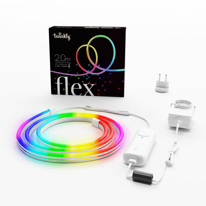 Allocacoc TWFL200STW-WEU Tubo de luz LED RGB Flexible Alexa Google Wi-Fi Bluetooth Twinkly Music 2m