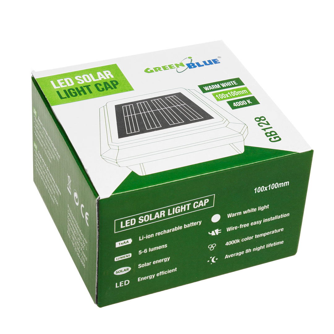 Lâmpada solar LED 100 * 100 Greenblue GB128 - Toldo envolvente