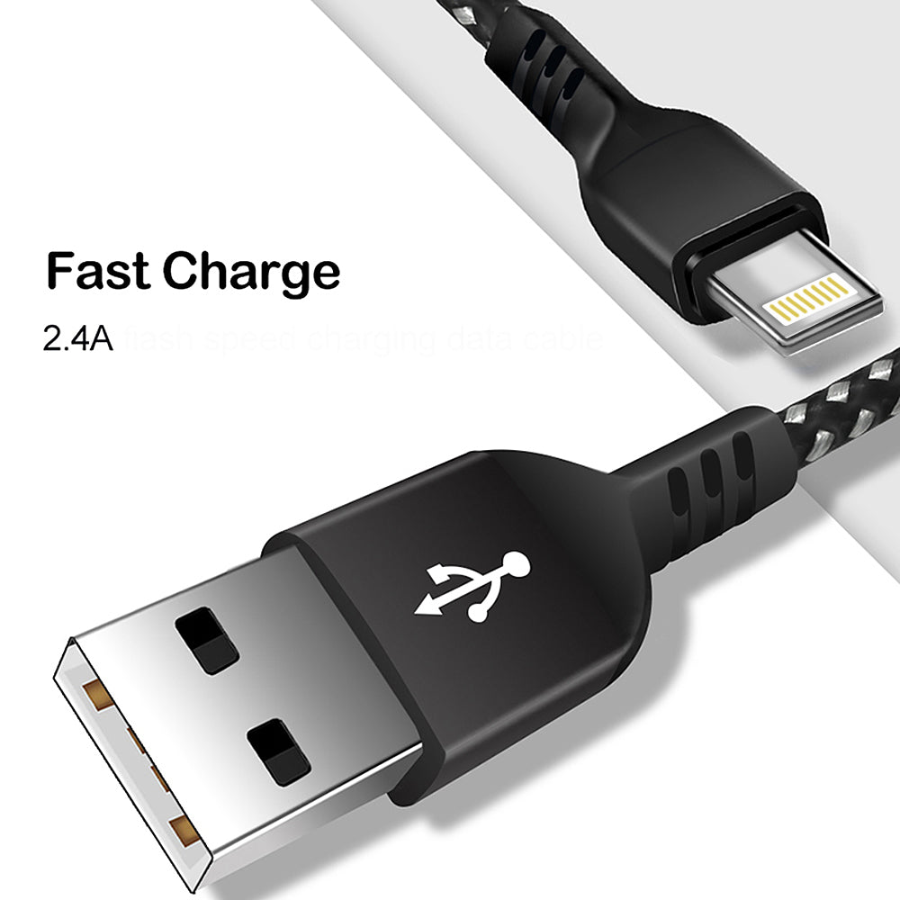 Cabo Maclean USB C - IOS suporta carregamento rápido 2,4A, transferência de dados, 5V/2,4A, preto, comprimento 2m, MCE481