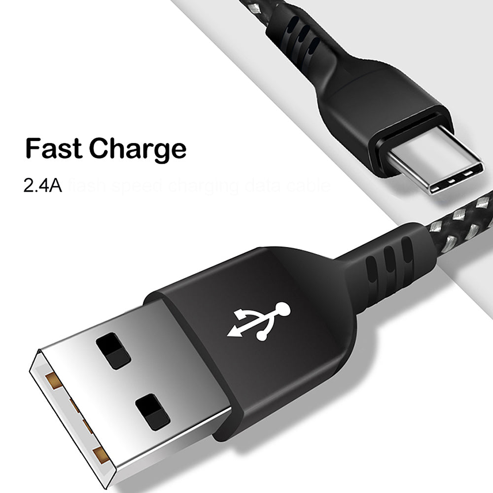 Cabo Maclean USB C, suporta carregamento rápido, transferência de dados, 2,4A, 5V/2,4A, preto, comprimento 2m, MCE482