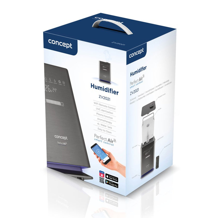CONCEITO ZV2021 Humidificador Wi-Fi Perfect Air Temporizador de Aromaterapia UV UVC Display LED