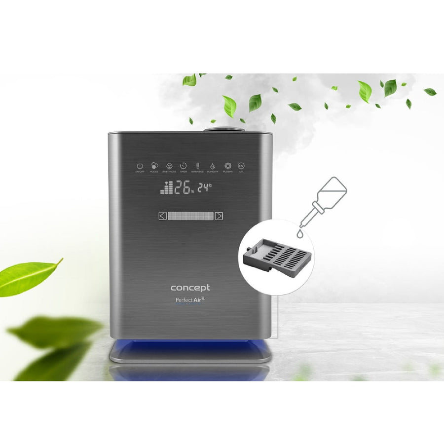 CONCEITO ZV2021 Humidificador Wi-Fi Perfect Air Temporizador de Aromaterapia UV UVC Display LED