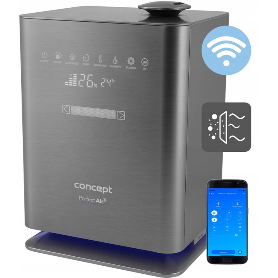 CONCEITO ZV2021 Humidificador Wi-Fi Perfect Air Temporizador de Aromaterapia UV UVC Display LED