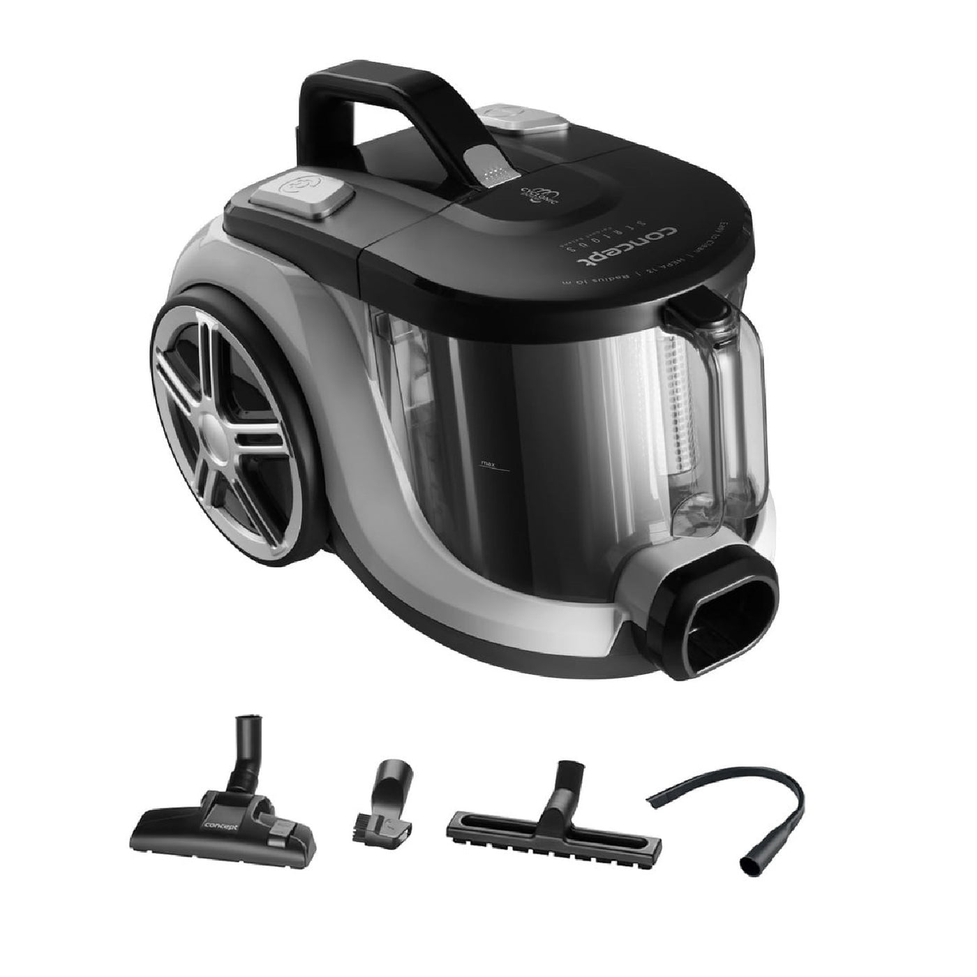 Aspirador sem saco Concept VP5130 850W com conjunto de bicos - para parquet, piso, carpete, carro, estofados