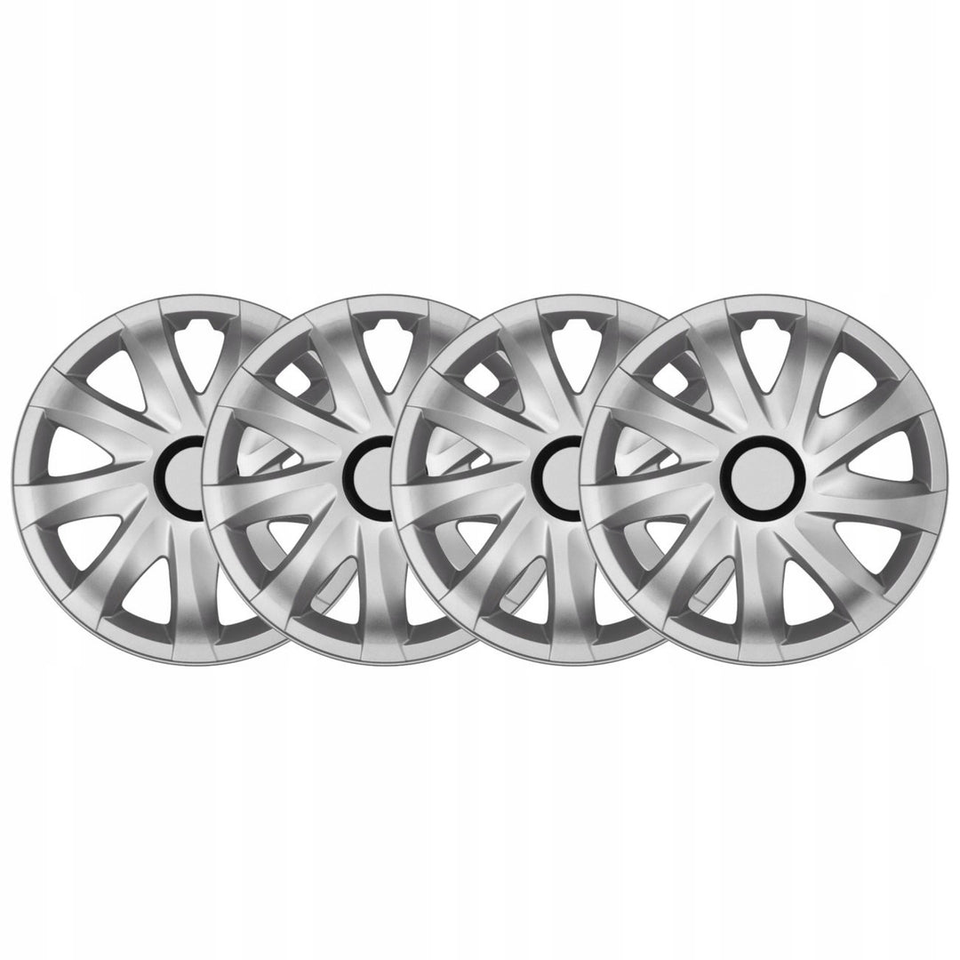 NRM Kando - Guarnições de roda Guarnições de roda - Conjunto completo de 4 peças - Prata - 15" polegadas