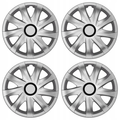 NRM Kando - Guarnições de roda Guarnições de roda - Conjunto completo de 4 peças - Prata - 15" polegadas
