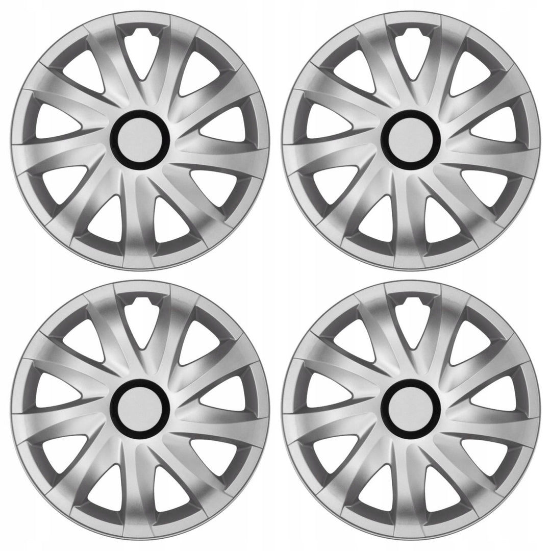 NRM Kando - Conjunto completo de calotas de 4 peças - prata - 16" polegadas
