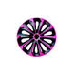 NRM Extra Strong 14” Tapacubos Cubiertas de rueda Cubiertas de rueda - Juego completo de 4 piezas - Negro/Rosa - 14" pulgadas
