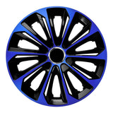 NRM Extra Strong 14” Tapacubos Cubiertas de rueda Cubiertas de rueda - Juego completo de 4 piezas - Azul/Negro - 14" pulgadas