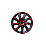 Guarnições das rodas Guarnições das rodas - Conjunto completo de 4 peças - NRM Stig Extra - Vermelho e Preto - 17" polegadas