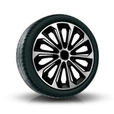Tampões 16" NRM EXTRA FORTE PRATA PRETO prata e preto 4 peças.