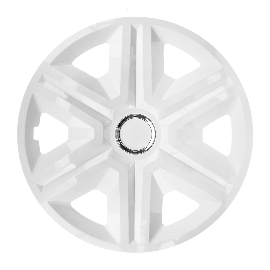 Calotas 14" NRM FAST WHITE PINTADAS DE BRANCO 4 peças