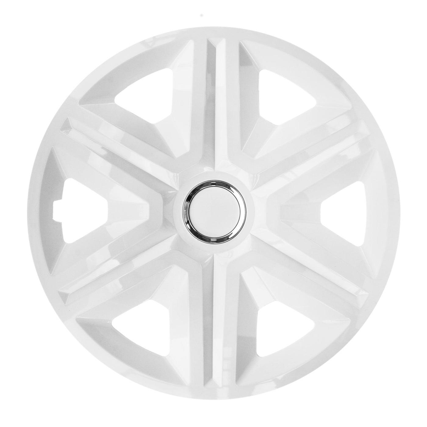 NRM FAST WHITE 14" Conjunto de calotas de 4 rodas 14" branco brilhante