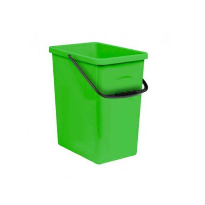 Balde do Lixo de Reciclagem Branq com Pega, Verde, 10 Litros, 1309