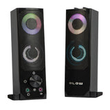 Alto-falante 2 em 1, bluetooth 2.0, com função de barra de som, rgb, led, retroiluminação, estéreo, 2x3w, rms, 2x2 ", aux, 3.5mm, fonte de alimentação usb