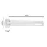Barra de toalha com 4 braços móveis 45cm incl. kit de montagem branco