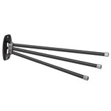 Barra de toalha com 3 braços móveis 45cm incl. Kit de montagem preto