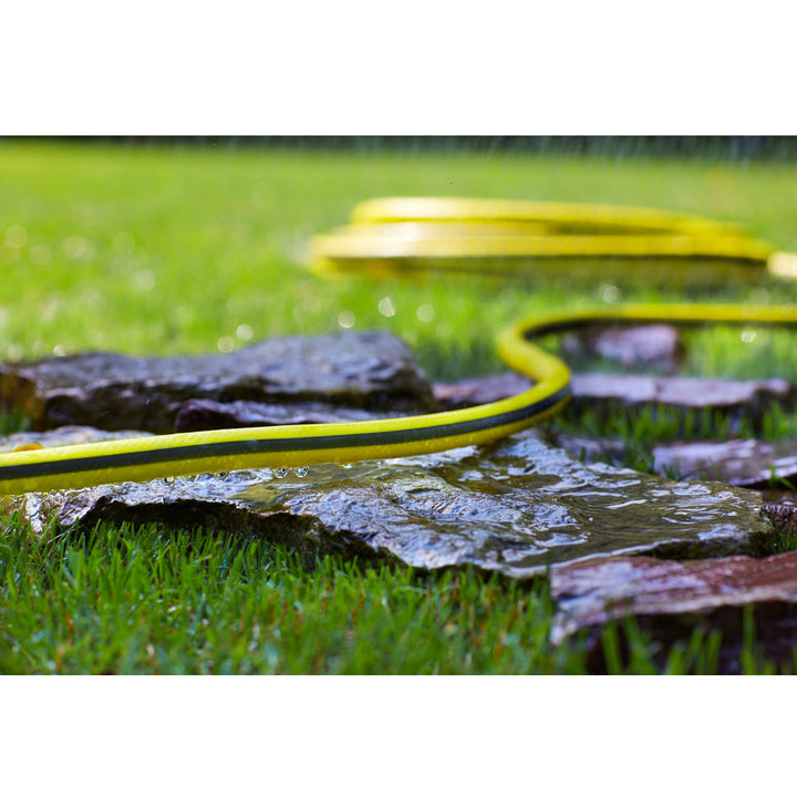 Mangueira de água de 3 camadas Mangueira de jardim Flexível Irrigação Cross Trançado Mangueira Flexível de Poliéster Resistente a UV 25 Bar 1/2" 20m