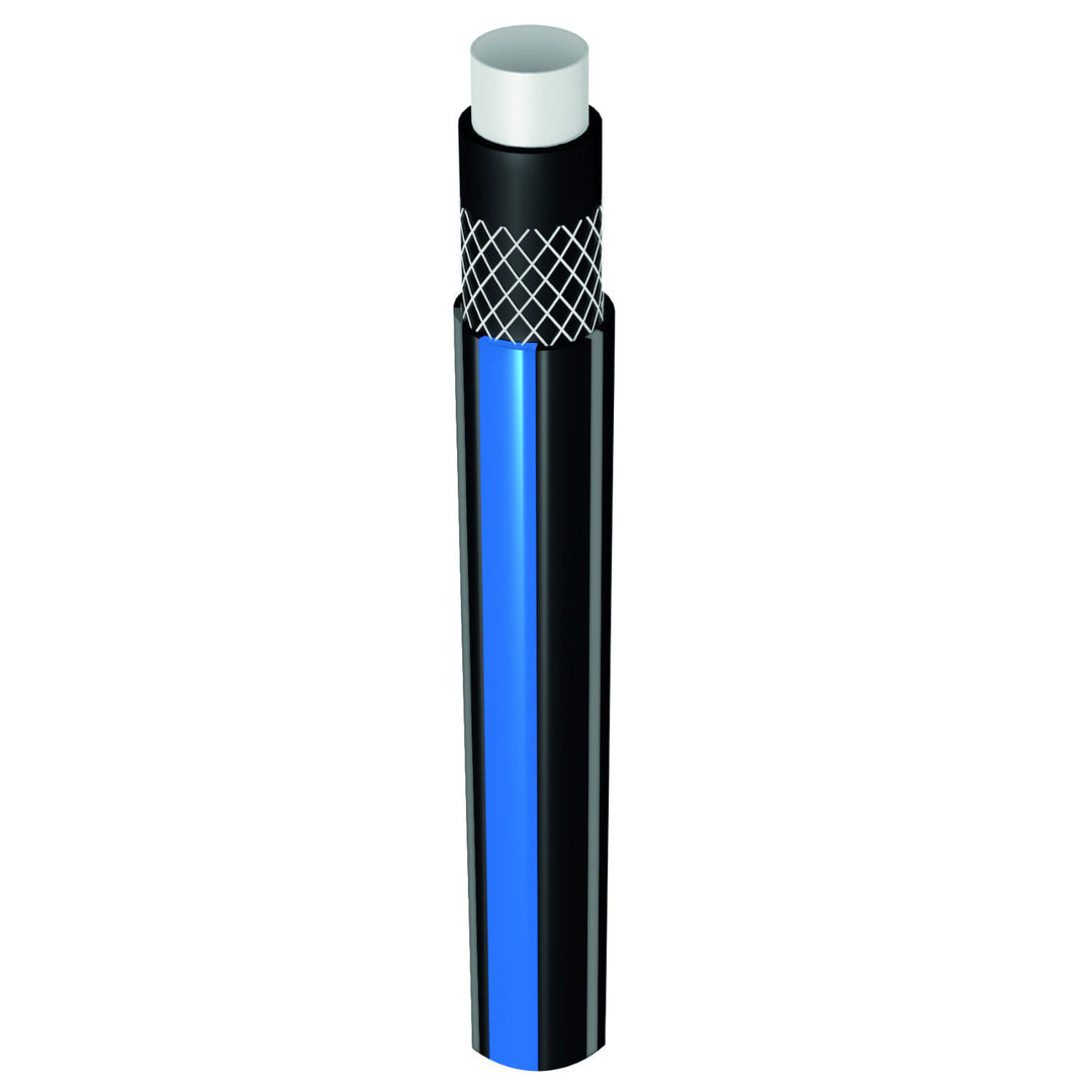 Manguera de agua de 4 capas Manguera de riego de jardín Manguera flexible de poliéster trenzado cruzado resistente a los rayos UV 25 Bar 3/4" 50m