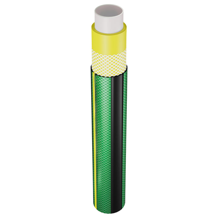 Manguera de agua de 4 capas antitorsión para riego de jardín Manguera flexible de poliéster con trenzado cruzado resistente a los rayos ultravioleta 27 Bar 1/2" 30m