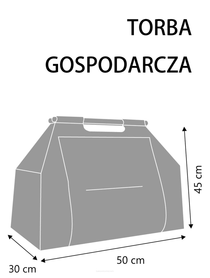 Bolsa para leña Bolsa rectangular para leña con asa de transporte Zigzac