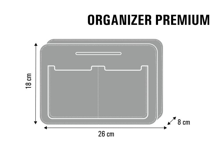 Organizador de Bolsas Premium Nero Organizador de Bolsas de Feltro