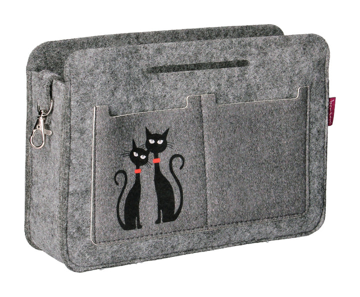 Organizador de bolsos de primera calidad Organizador de bolsos de fieltro Gatos negros